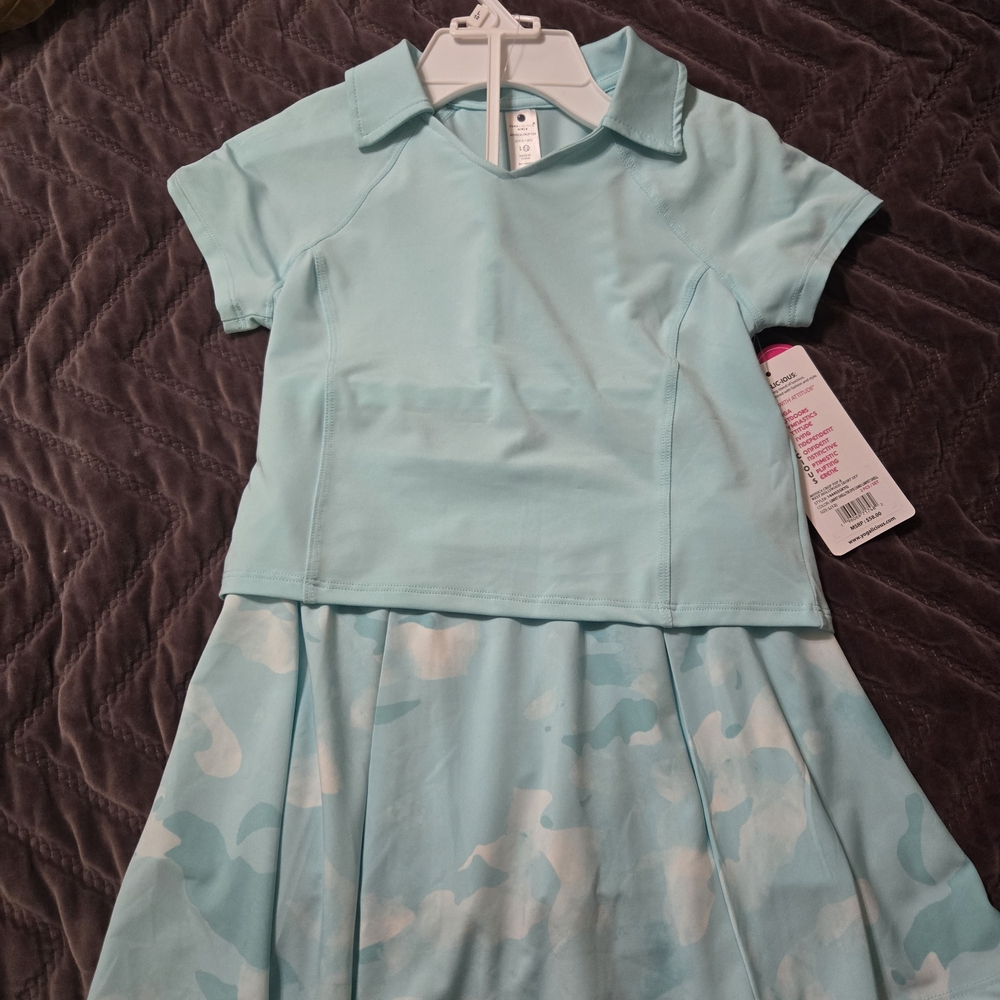 Yogalicious Kids Set in Aqua and White